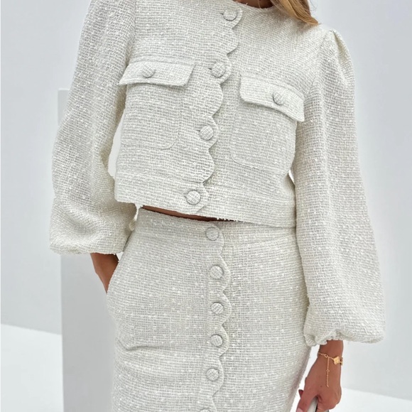 Vita grace adriana scallop top ivory size m - Picture 2 of 12